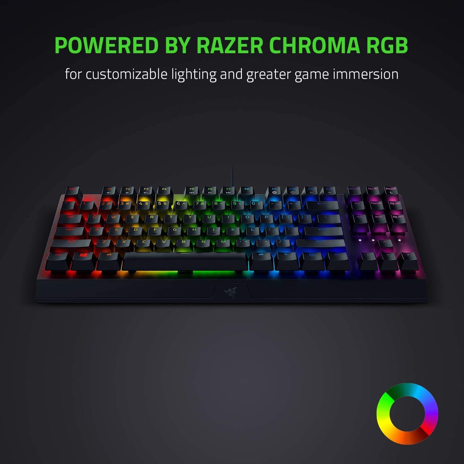 RAZER BlackWidow V3 Wired Gaming Keyboard (Green Mechanical Switch, RZ03-03490100-R3M1, Black)_8